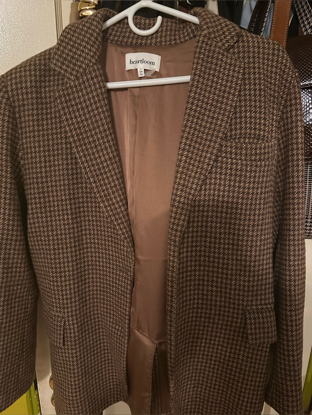 Heartloom Brown Houndstooth Blazer